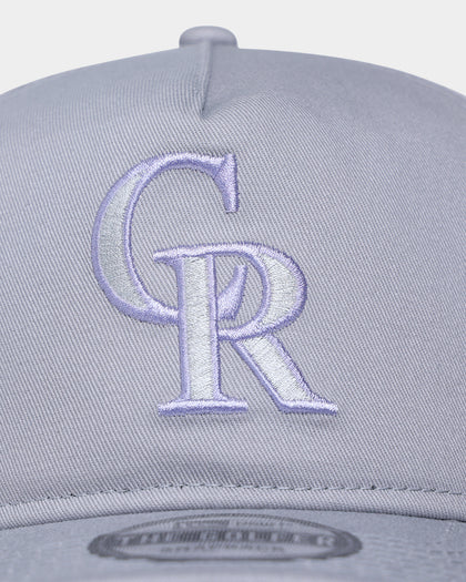 New Era Colorado Rockies "Purple Smoke" Old Golfer Snapback Grey Lavender