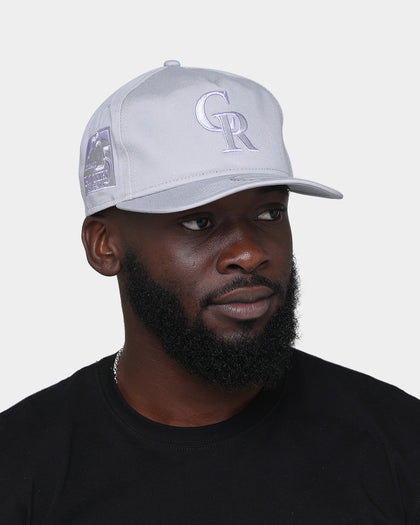 New Era Colorado Rockies "Purple Smoke" Old Golfer Snapback Grey Lavender