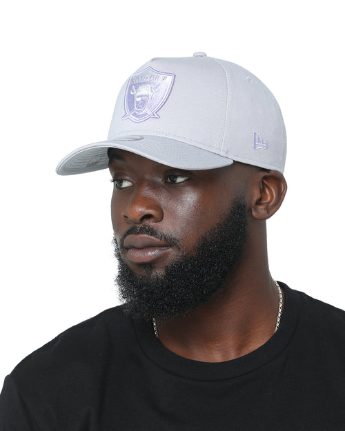 New Era Oakland Raiders 'Purple Smoke' 9FORTY A-Frame Snapback Grey/Lavender
