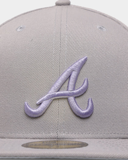 New Era Atlanta Braves 'Purple Smoke' 59FIFTY Fitted Grey/Lavender