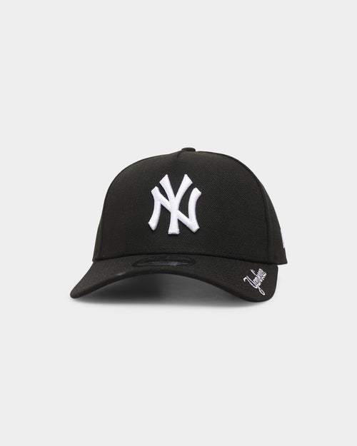 New Era New York Yankees 'Visor Script' 9FORTY A-Frame Snapback Black
