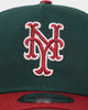New Era New York Mets 'Beets & Greens' 9FORTY A-Frame Snapback Dark Green/Cardinal