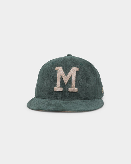 New Era Milwaukee Brewers 'Forest Suede & Camel' 59FIFTY Fitted Dark Green