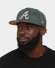 New Era Atlanta Braves 'Forest Suede & Camel' 59FIFTY Fitted Dark Green