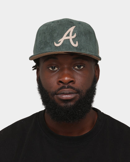 New Era Atlanta Braves 'Forest Suede & Camel' 59FIFTY Fitted Dark Green