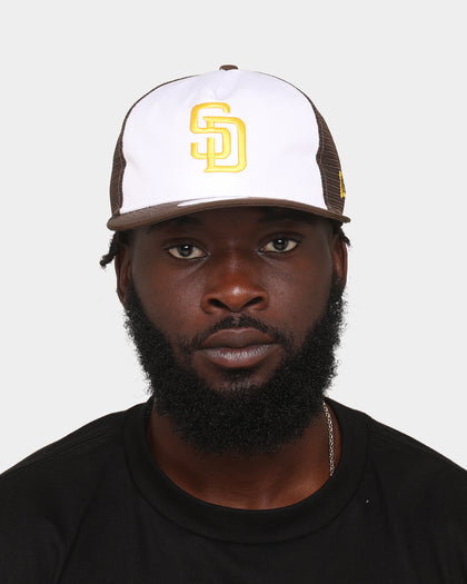 New Era San Diego Padres 'Team Two-Tone' Prolight Old Golfer Trucker Snapback White/OTC
