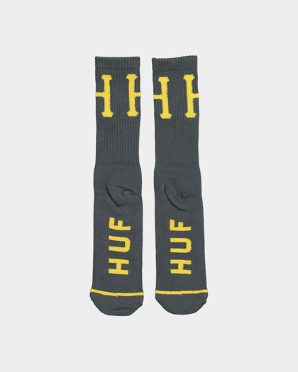 HUF Classic H Crew Socks Gunmetal