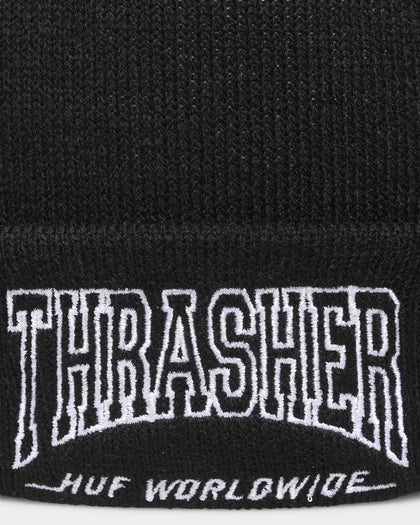 HUF X Thrasher Field Crew Beanie Black