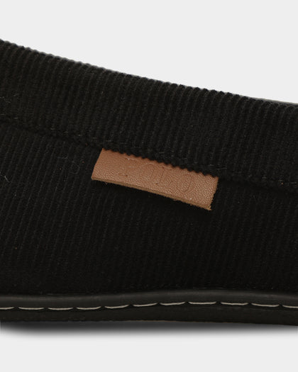 Polo Ralph Lauren Collins Slipper Black Corduroy