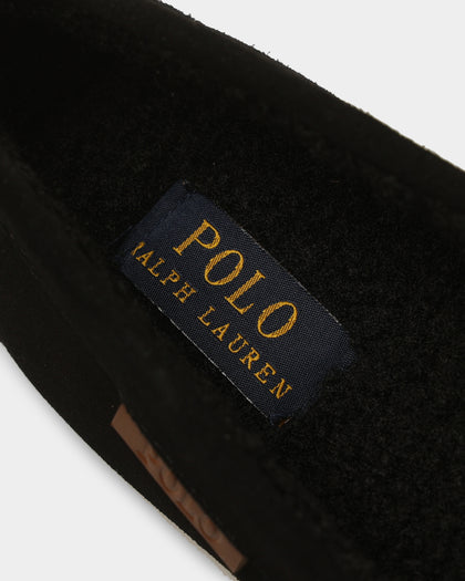 Polo Ralph Lauren Women's Collins Bear Slipper Black Suede