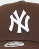New Era Women's New York Yankees 9FORTY A-Frame Strapback Walnut