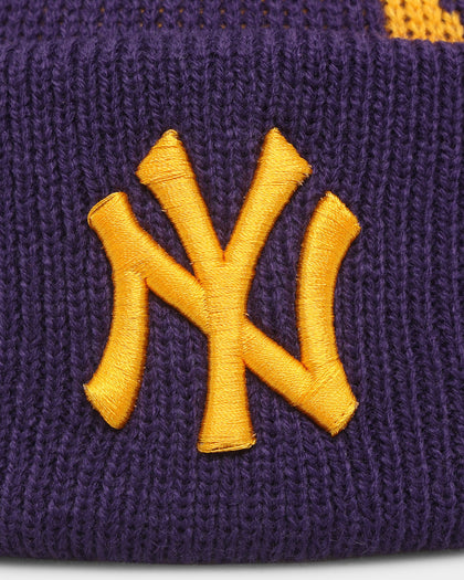 New Era New York Yankees Sunset Purple Knit Thin Beanie Purple