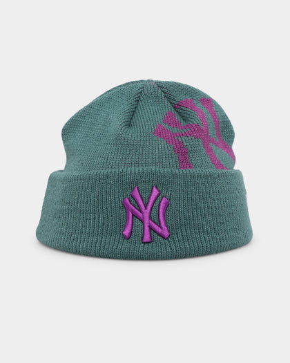 New Era New York Yankees Sunset Logo Knit Thin Beanie Green