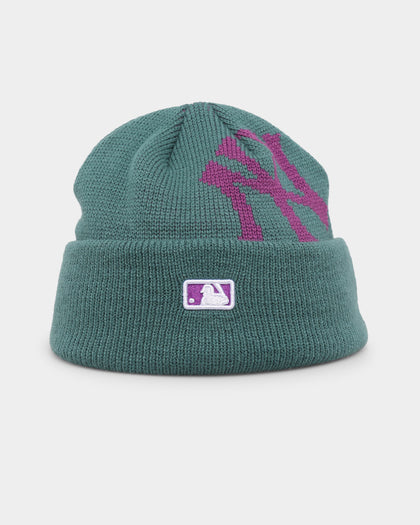 New Era New York Yankees Sunset Logo Knit Thin Beanie Green