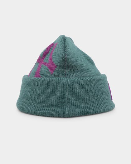 New Era New York Yankees Sunset Logo Knit Thin Beanie Green