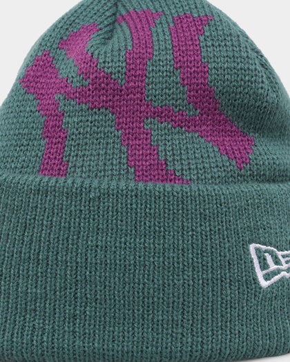 New Era New York Yankees Sunset Logo Knit Thin Beanie Green
