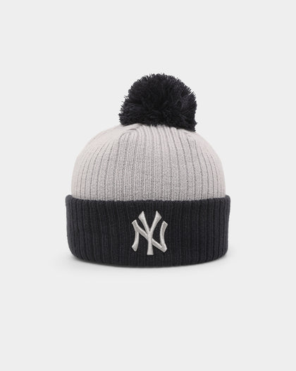 New Era New York Yankees Pom Knit Beanie Navy/Grey