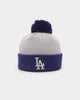 New Era Los Angeles Dodgers Pom Beanie Dark Royal