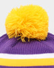 New Era Los Angeles Lakers Stripe Cuff Knit Medium Beanie Original Team Colours