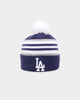 New Era Los Angeles Dodgers Stripe Cuff Knit Medium Beanie Original Team Colours
