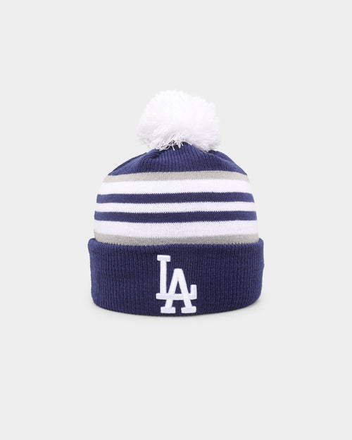 New Era Los Angeles Dodgers Stripe Cuff Knit Medium Beanie Original Team Colours