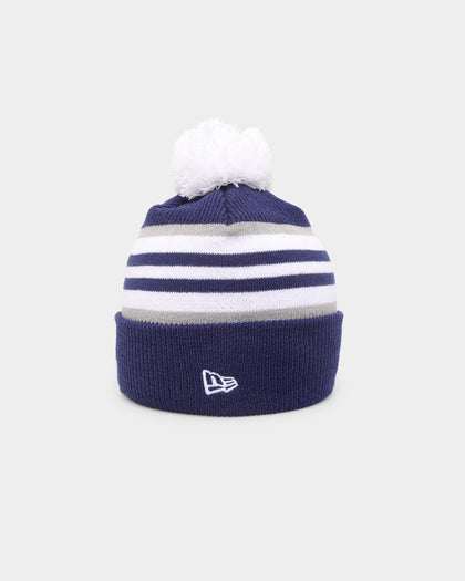 New Era Los Angeles Dodgers Stripe Cuff Knit Medium Beanie Original Team Colours