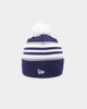 New Era Los Angeles Dodgers Stripe Cuff Knit Medium Beanie Original Team Colours