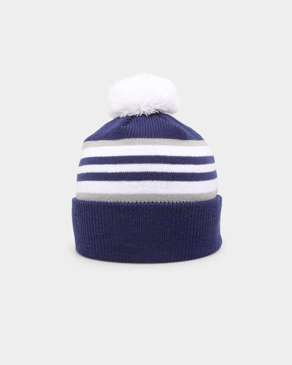 New Era Los Angeles Dodgers Stripe Cuff Knit Medium Beanie Original Team Colours