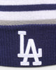 New Era Los Angeles Dodgers Stripe Cuff Knit Medium Beanie Original Team Colours
