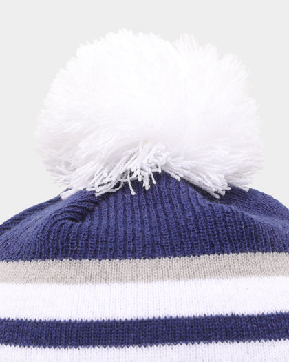 New Era Los Angeles Dodgers Stripe Cuff Knit Medium Beanie Original Team Colours