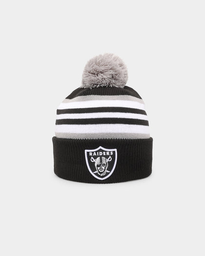 New Era Las Vegas Raiders Stripe Cuff Knit Medium Beanie Original Team Colours