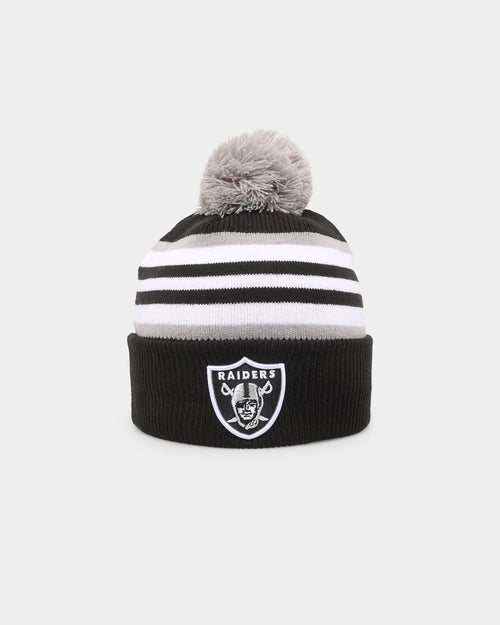 New Era Las Vegas Raiders Stripe Cuff Knit Medium Beanie Original Team Colours