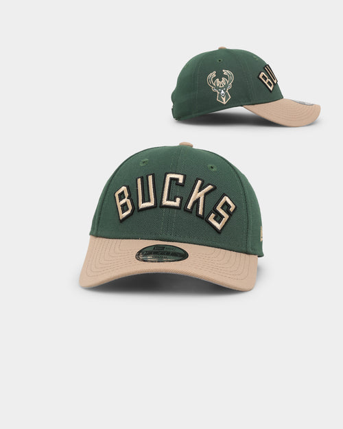 New Era Kids' Milwaukee Bucks Team Wordmark 9FORTY Strapback Original Team Colours