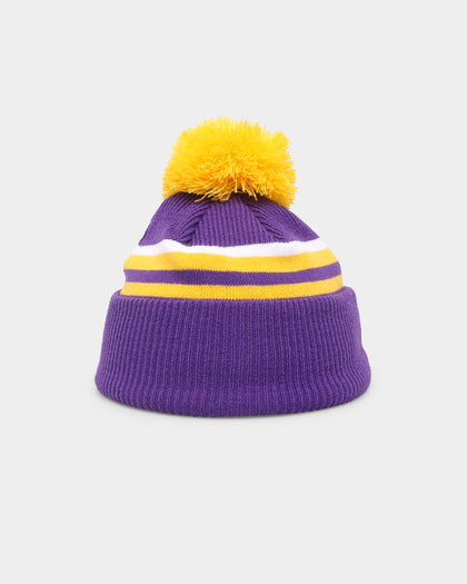 New Era Kids' Los Angeles Lakers Stripe Cuff Knit Beanie Original Team Colours