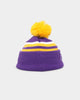 New Era Kids' Los Angeles Lakers Stripe Cuff Knit Beanie Original Team Colours