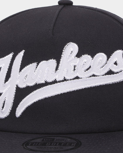 New Era New York Yankees Script Appliqué Golfer Snapback Original Team Colours