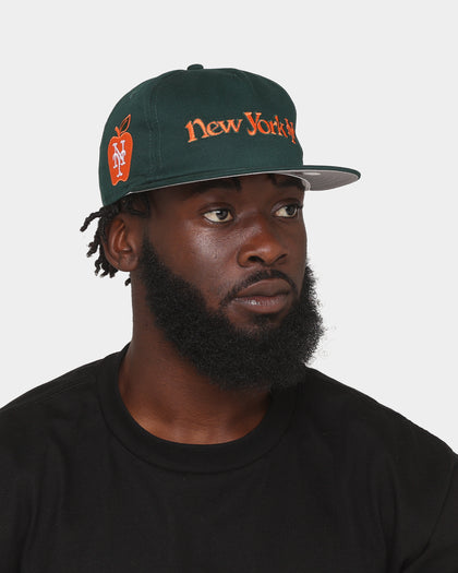 New Era New York Mets 'Big Apple' Old Golfer Snapback Dark Green/Orange