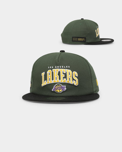 New Era Los Angeles Lakers 'Stencil Script' Golfer Snapback Cilantro Green/Black