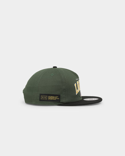 New Era Los Angeles Lakers 'Stencil Script' Golfer Snapback Cilantro Green/Black