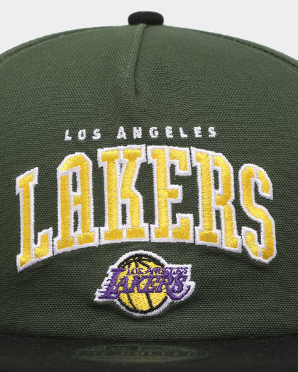 New Era Los Angeles Lakers 'Stencil Script' Golfer Snapback Cilantro Green/Black