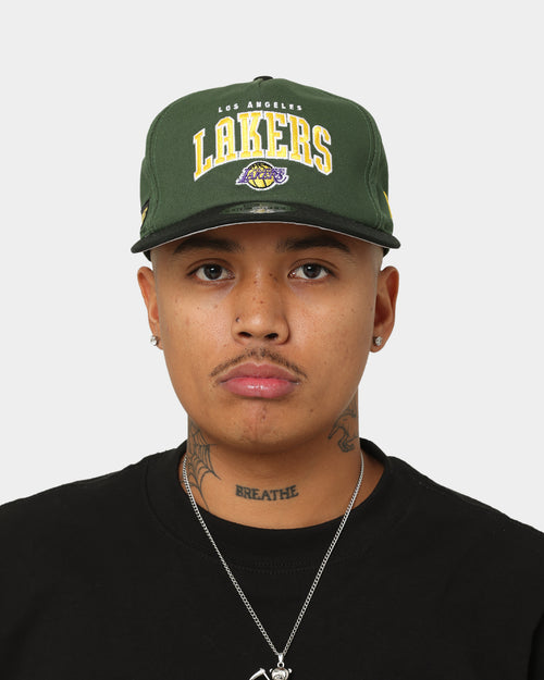 New Era Los Angeles Lakers 'Stencil Script' Golfer Snapback Cilantro Green/Black