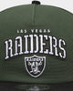New Era Las Vegas Raiders 'Stencil Script' Golfer Snapback Cilantro Green/Black