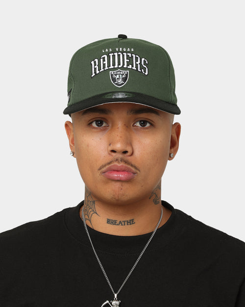 New Era Las Vegas Raiders 'Stencil Script' Golfer Snapback Cilantro Green/Black