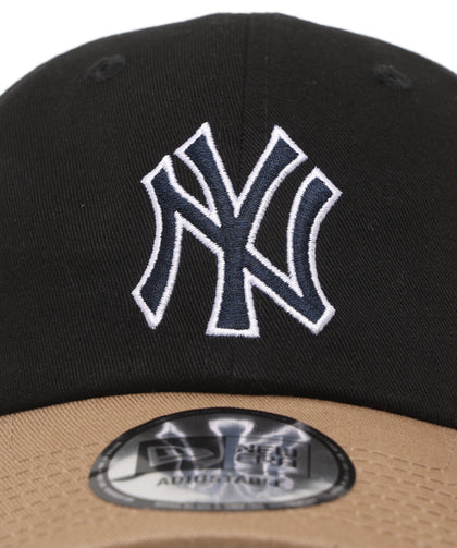 New Era New York Yankees Contrast Brim Casual Classic Strapback Black/Khaki