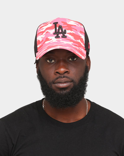 New Era Los Angeles Dodgers 'Pink Camo' 9FORTY  A-Frame Trucker Snapback Pink Camo
