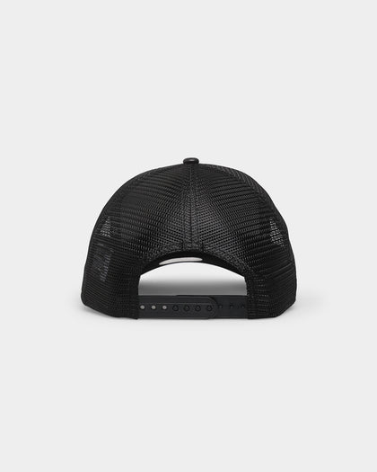 New Era Los Angeles Dodgers 'PU Leather' 9FORTY A-Frame Trucker Snapback Black Leather