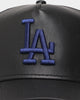 New Era Los Angeles Dodgers 'PU Leather' 9FORTY A-Frame Trucker Snapback Black Leather