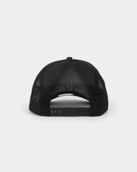 New Era Chicago White Sox 'PU Leather' 9FORTY A-Frame Trucker Snapback Black Leather