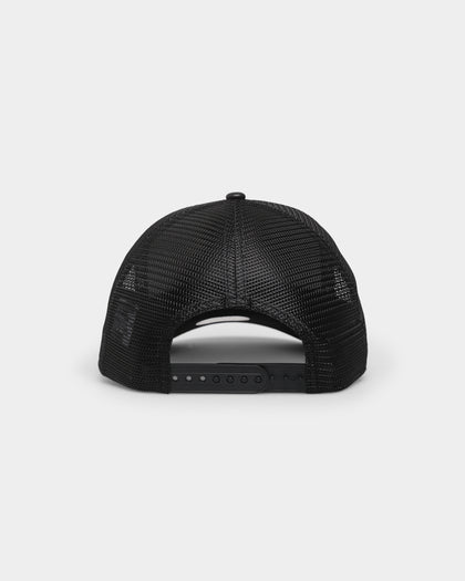 New Era Chicago White Sox 'PU Leather' 9FORTY A-Frame Trucker Snapback Black Leather