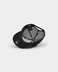 New Era Chicago White Sox 'PU Leather' 9FORTY A-Frame Trucker Snapback Black Leather